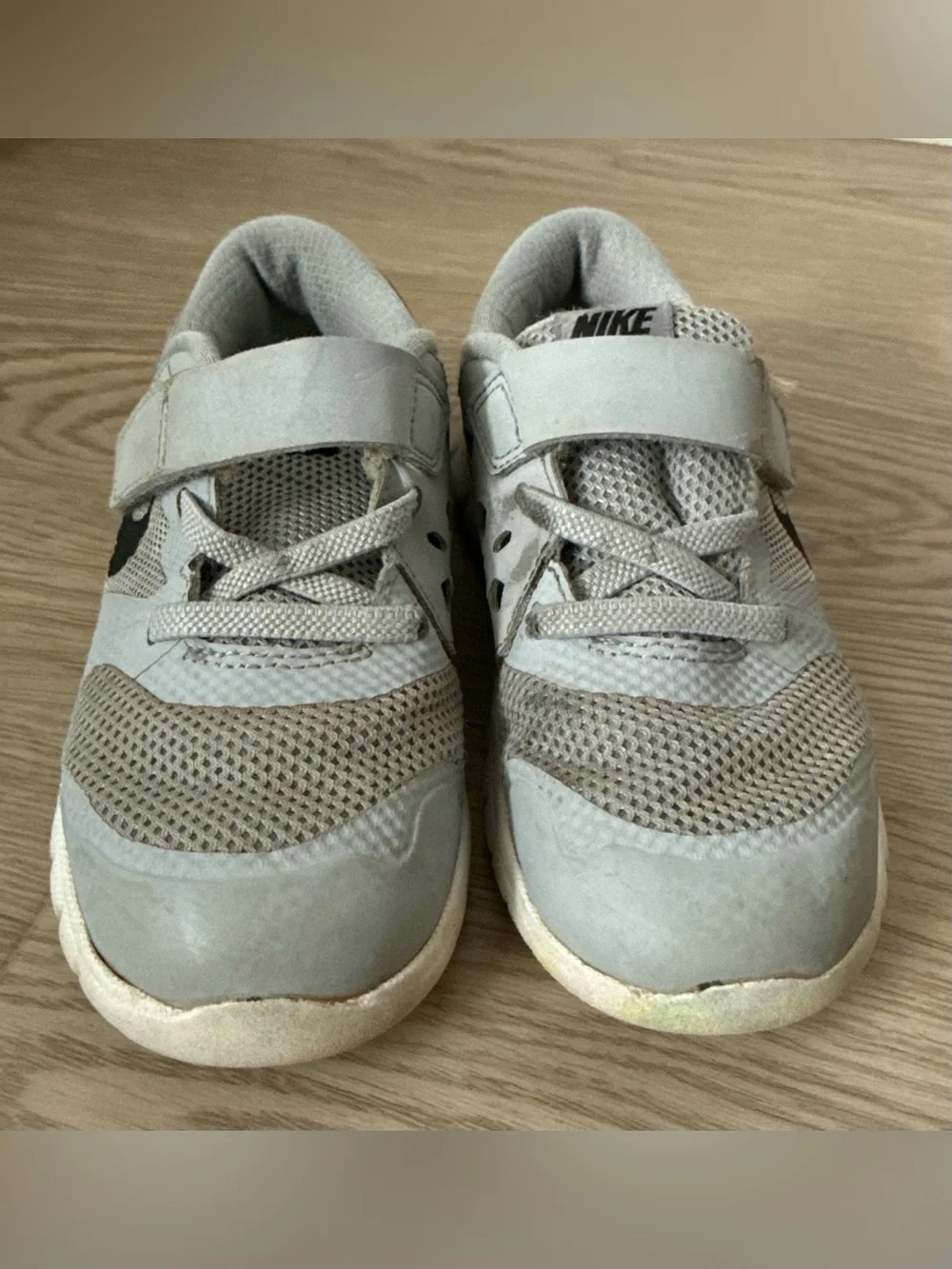 Toddler Boy Gray Nike’s with Straps